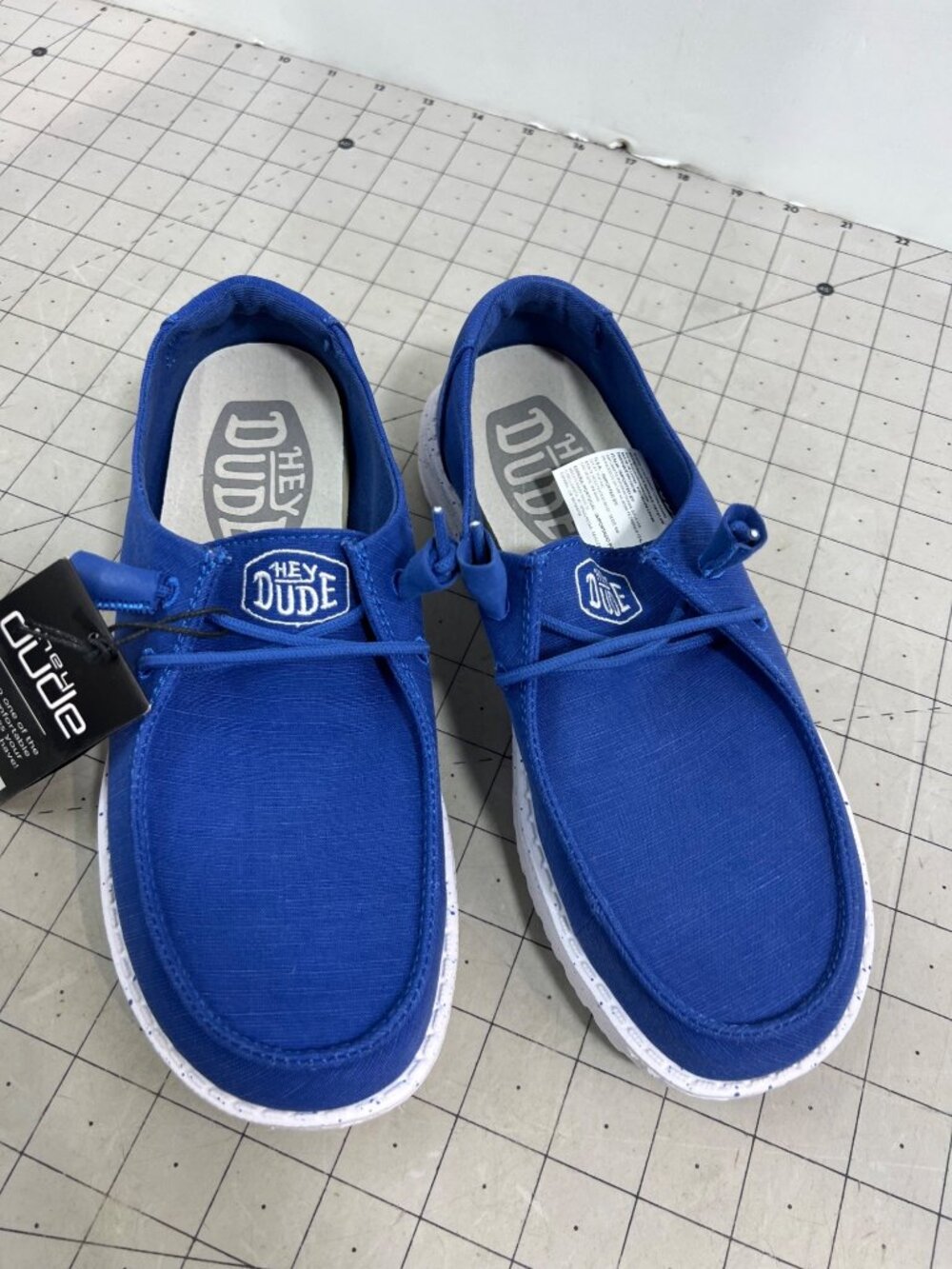 Hey Dude Women's Wendy Slub Canvas Casual Shoes True Blue Sz. 6 New - Picture 2 of 7